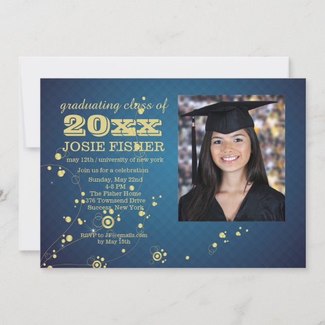 Invitación fotográfica de Tendrils de Oro (Anverso)