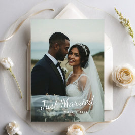 Invitación fotográfica de un Boda recién casado mo