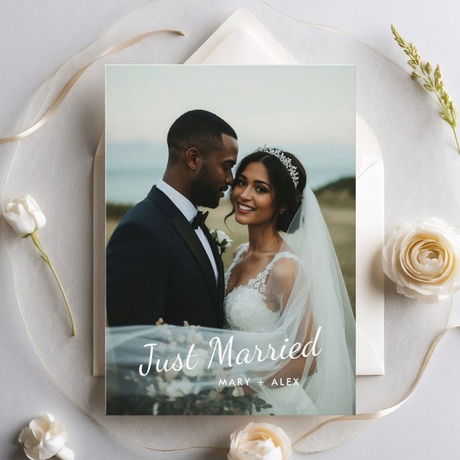 Invitación fotográfica de un Boda recién casado mo (Subido por el creador)