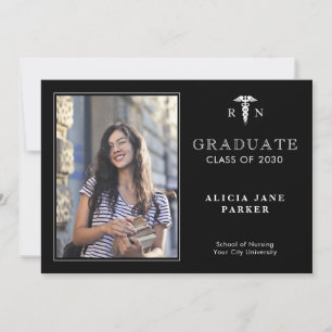 invitación fotográfica del año de graduación de la
