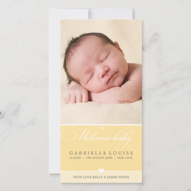 Invitación FOTOGRÁFICA DEL BEBÉ :: encantador tipo (Anverso)