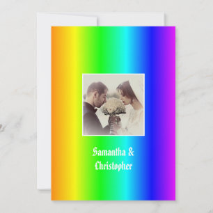 Invitación fotográfica del boda del orgullo gay