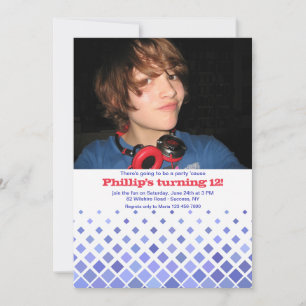 Invitación fotográfica Diamantes azules