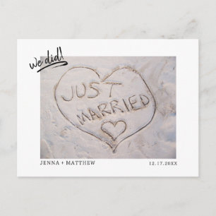 Invitación fotográfica Elopement Just Casried