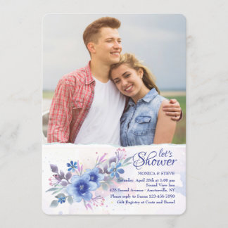Invitación Fotográfica Floral con Acuarela