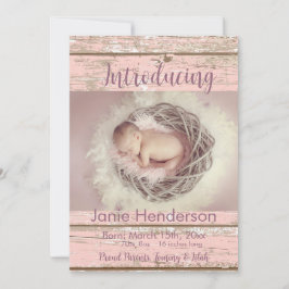 Invitación fotográfica Personalizado de madera ros