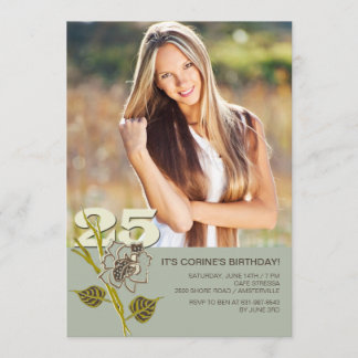 Invitación fotográfica por cumpleaños número 25