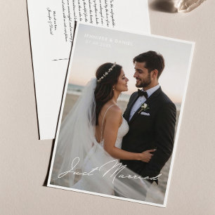 Invitación fotográfica Romántica recién casada