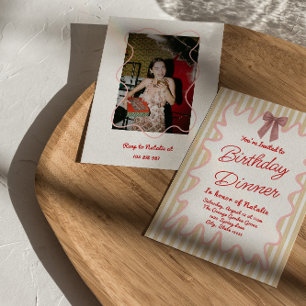 Invitación Fotograma de tiras de arco pintado a mano