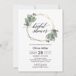 Invitación Fotograma geométrico Eucalyptus ducha de novia inv