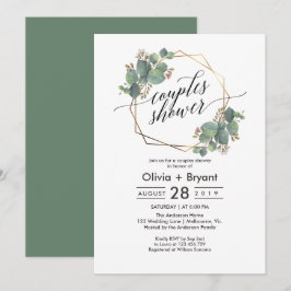 Invitación Fotograma geométrico Eucalyptus ducha de novia inv