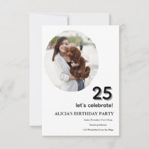 Invitación Fotograma personalizado de 25 años
