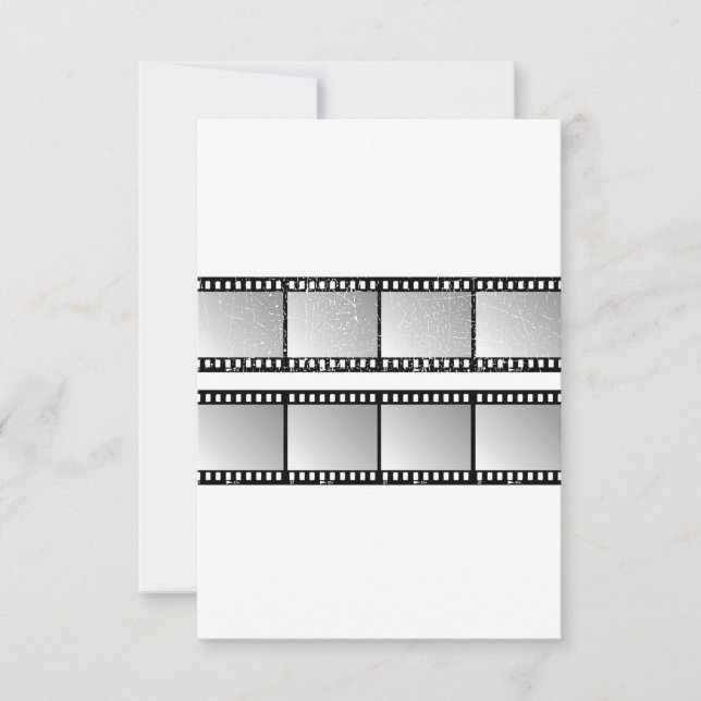 Invitación Fotogramas de tira de película en blanco y negro (Anverso)