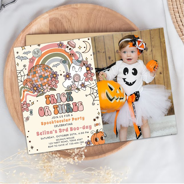 Invitación Fotomía de 3er cumpleaños del Fantasma Retro Ghost (Subido por el creador)