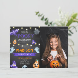Invitación Fotomía de cumpleaños de Halloween