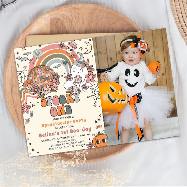 Invitación Fotomía de cumpleaños de un fantasma retro (Subido por el creador)