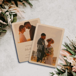 Invitación Fotomía Minimalista Rustica Salva La Fecha