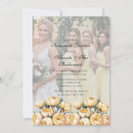 Invitación Fotomontaje artístico-amarillo para las damas de h