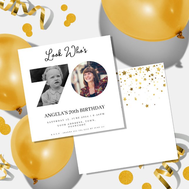 Invitación Fotomontaje Cumpleaños 70 años (Subido por el creador)