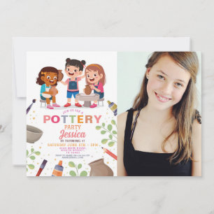 Invitación Fotomontaje de artesanías artesanales de arcilla