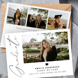 Invitación Fotomontaje de graduación de posgrado con guión mo