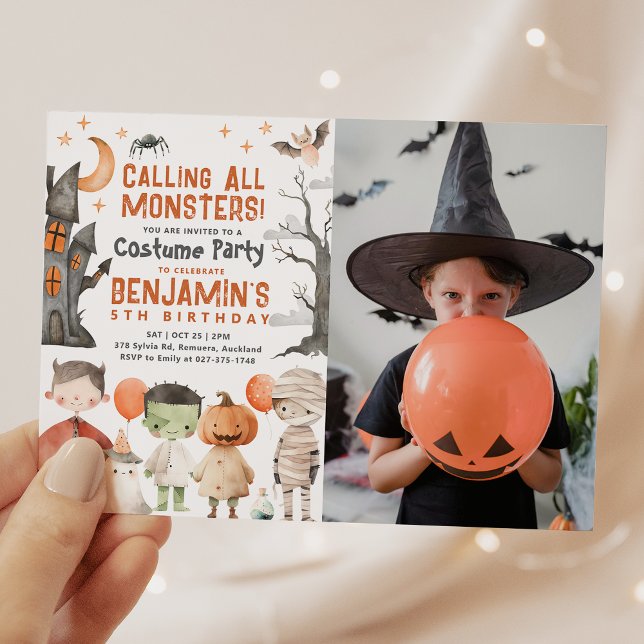 Invitación Fotomontaje de la fiesta de cumpleaños de Hallowee (Subido por el creador)