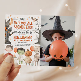 Invitación Fotomontaje de la fiesta de cumpleaños de Hallowee