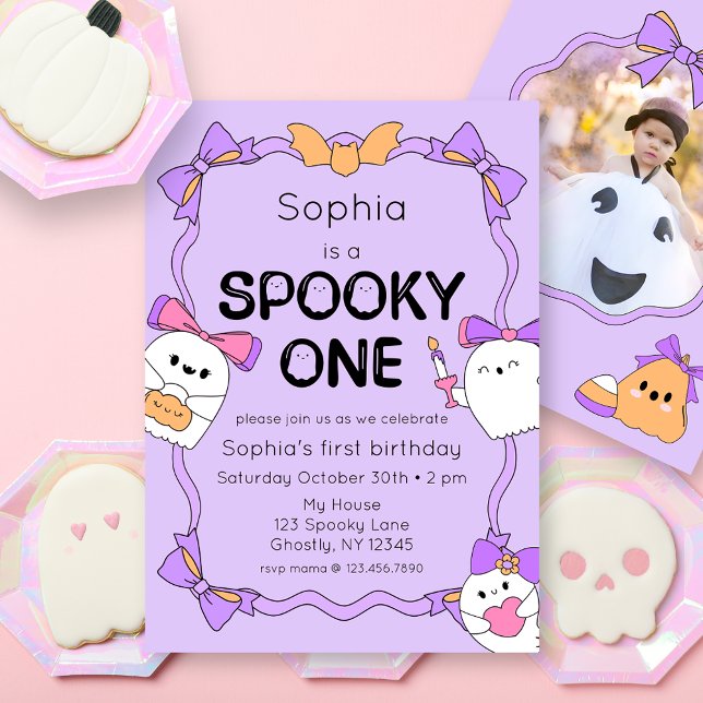 Invitación Fotomontaje de primer cumpleaños de Halloween (Subido por el creador)