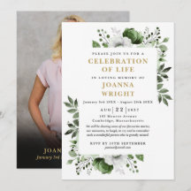 Fotomontaje Floral Verde Del Funeral De La Vida