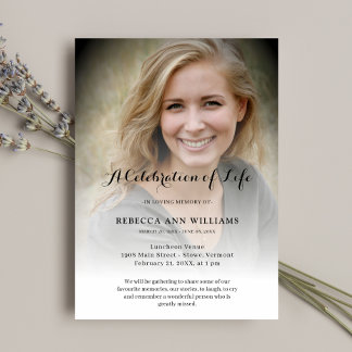 Invitación Fotomontaje personalizado de Life Funeral Inv