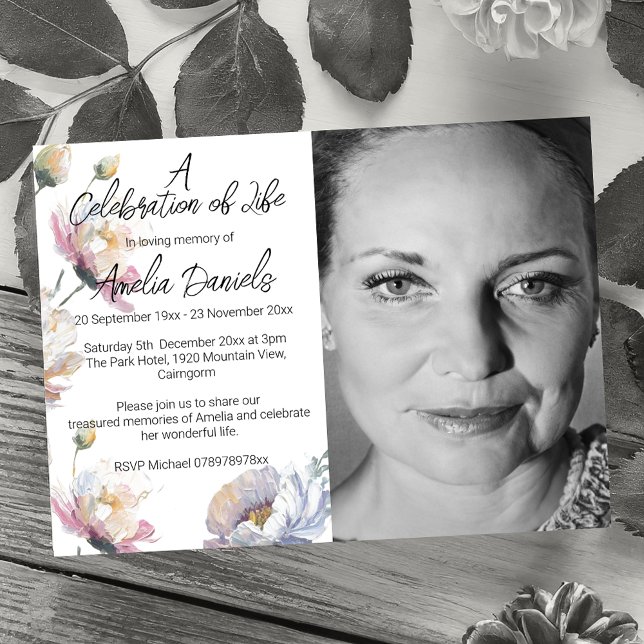 Invitación Fotomontaje veraniego floral - Celebración de la t (Subido por el creador)