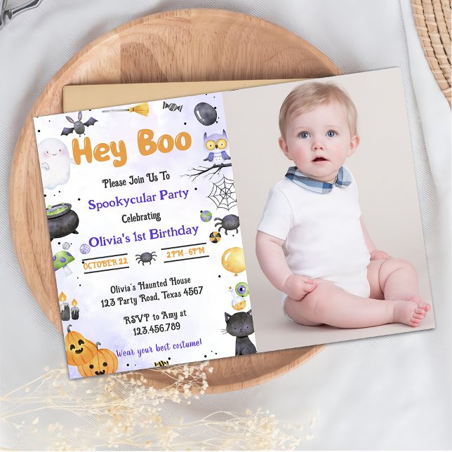 Invitación Fotomosa fiesta de cumpleaños de Halloween (Subido por el creador)