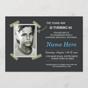 Invitación Fotos cumpleaños Invitan a los hombres negros 50th