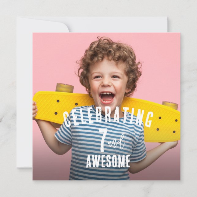 Invitación Fotos Cumpleaños Personalizado (Anverso)