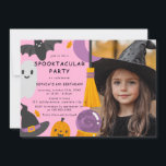 Invitación Fotos Cute Halloween Kids Birday<br><div class="desc">Más invitaciones de cumpleaños para niños divertidos en la Pequeña Tienda Bayleigh!</div>