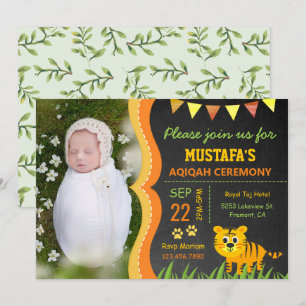 Invitación Fotos de Aqiqah de Safari de Jungla Salvaje con Be