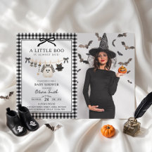 Fotos de Baby Shower de Little Boo Gingham Black B