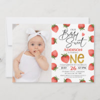 Fotos de Berry Sweet de Fresa Rojo Primer Cumpleañ