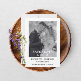 Invitación Fotos de Boda con Guión Moderno para Anunciar la F