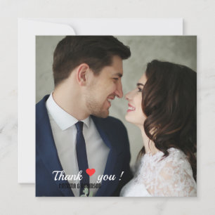 Invitación Fotos de boda del corazón de amor elegante persona
