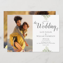 Invitación Fotos de Bodas de guiones de vegetación botánica