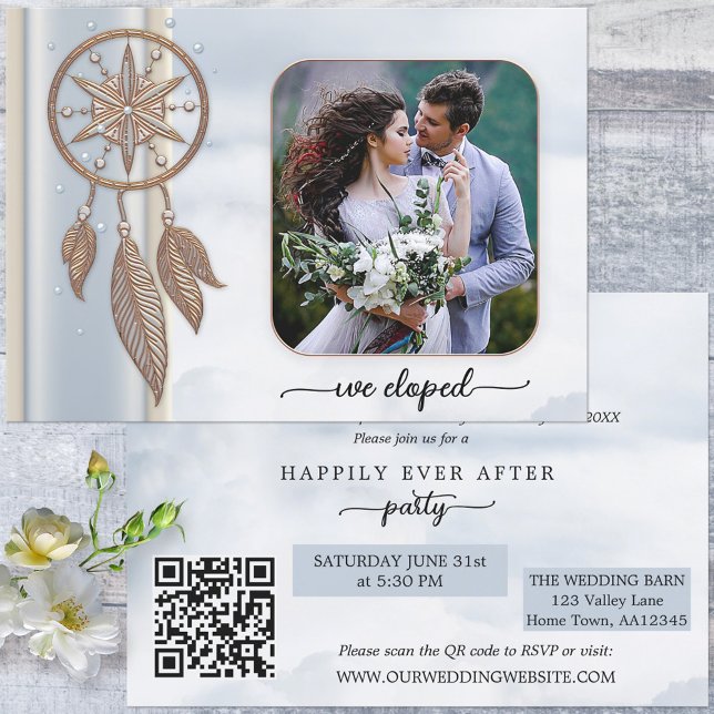 Invitación Fotos De Boho Dreamcatcher Con Alegría Siempre Des (Subido por el creador)