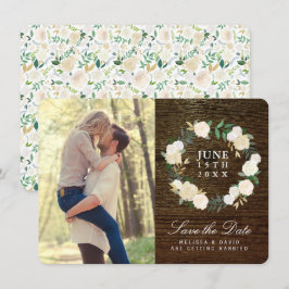 Invitación Fotos de bosque romántico para guardar la fecha
