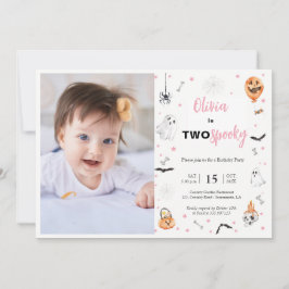 Invitación Fotos de chicas espeluznantes en el segundo cumple