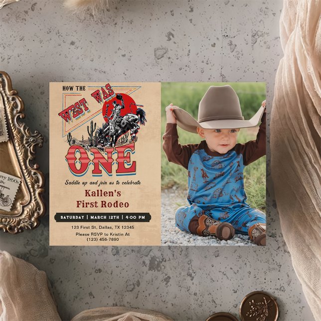 Invitación Fotos de Cowboy Cumpleaños Cómo Era Occidente (Subido por el creador)