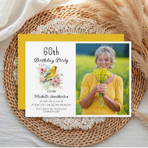 Fotos de cumpleaños de 60 años de pájaros canarios