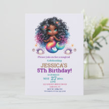 Fotos de cumpleaños de la sirena afroamericana