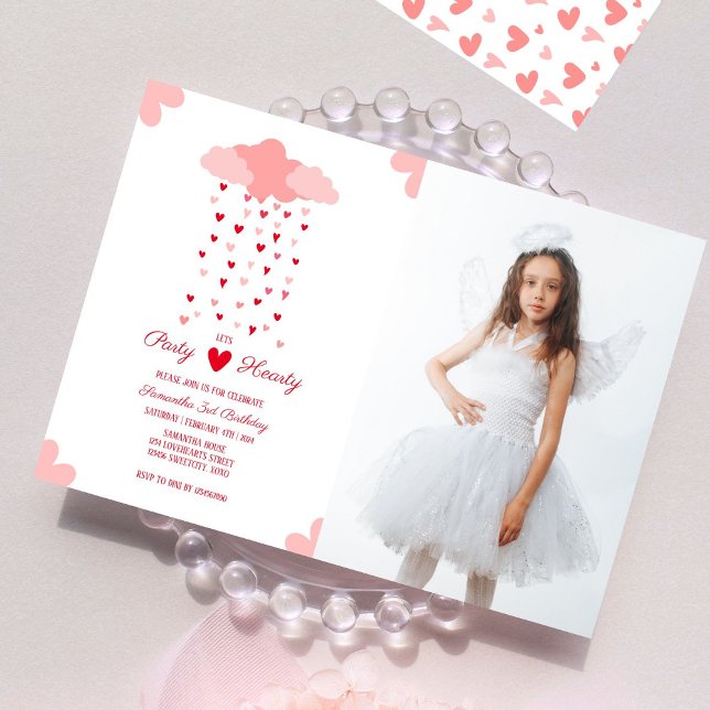 Invitación Fotos de cumpleaños de lluvia deslumbrante (Subido por el creador)