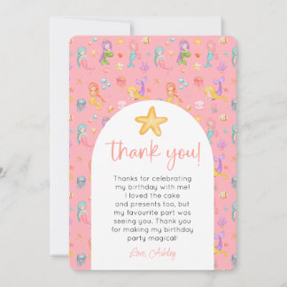Invitación Fotos de cumpleaños de Sirena Gracias