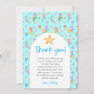 Invitación Fotos de cumpleaños de Sirena Gracias